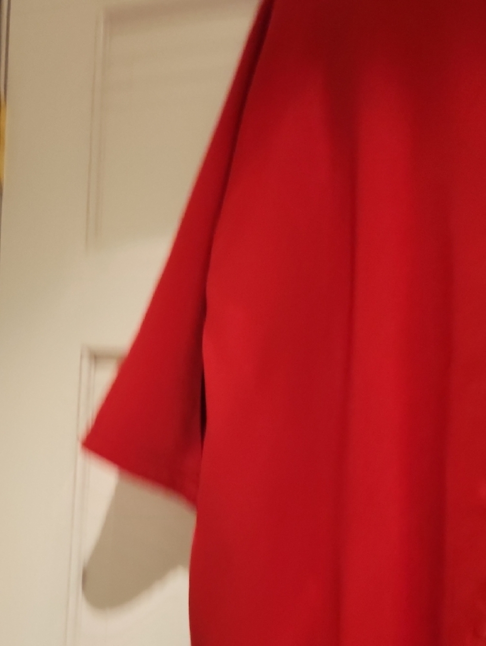 Laura Gayle 50s Style Snap Red 3/4 Sleeve Shirt Fleece Coat - Picture 4 of 11